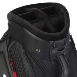 Titleist Jet Black Midsize Staff Golf Cart Bag 6 Titleist Jet Black Midsize Staff Golf Cart Bag -Callaway || TaylorMade || Odyssey Sales 2020jetblackmidsizestaffcartbagblackred3