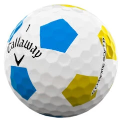 Callaway Chrome Soft Truvis Golf Balls 6 Callaway Chrome Soft Truvis Golf Balls -Callaway || TaylorMade || Odyssey Sales Callaway 2022 Chrome Soft Truvis Golf Balls White Blue Yellow 3