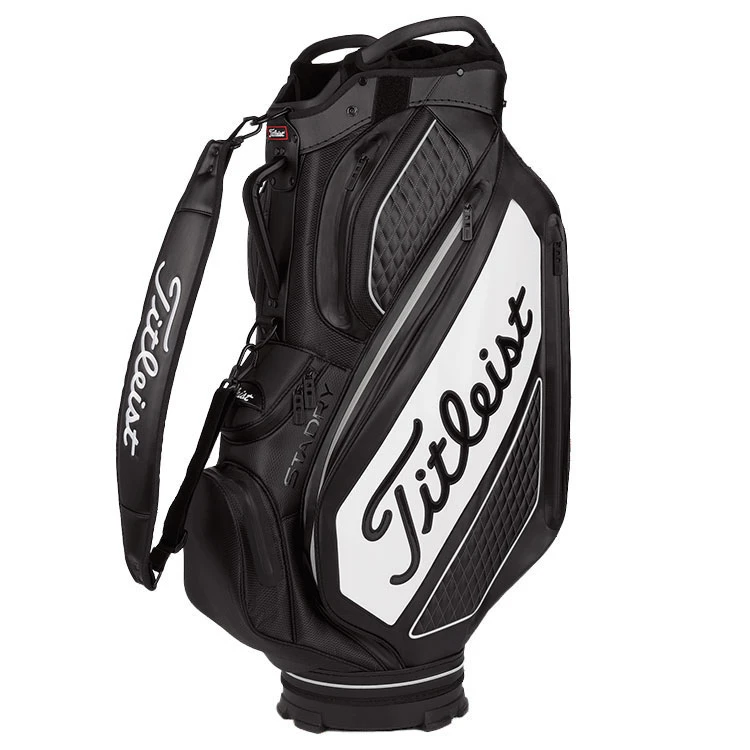 Titleist Jet Black Premium StaDry Golf Cart Bag 1 Titleist Jet Black Premium StaDry Golf Cart Bag