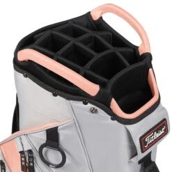 Titleist Cart 14 Lightweight Golf Cart Bag -Callaway || TaylorMade || Odyssey Sales Titleist Cart 14 Lightweight Golf Cart Bag Grey Peach 4