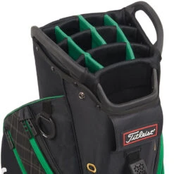 Titleist Cart 14 SE Shamrock Golf Cart Bag -Callaway || TaylorMade || Odyssey Sales Titleist Cart 14 Shamrock Golf Cart Bag Black Green 4
